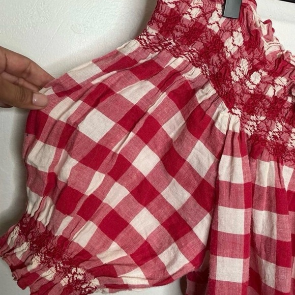 Doen Rhone Dress St Ouen Cherry Plaid | XL in Red and White - Picture 5 of 6